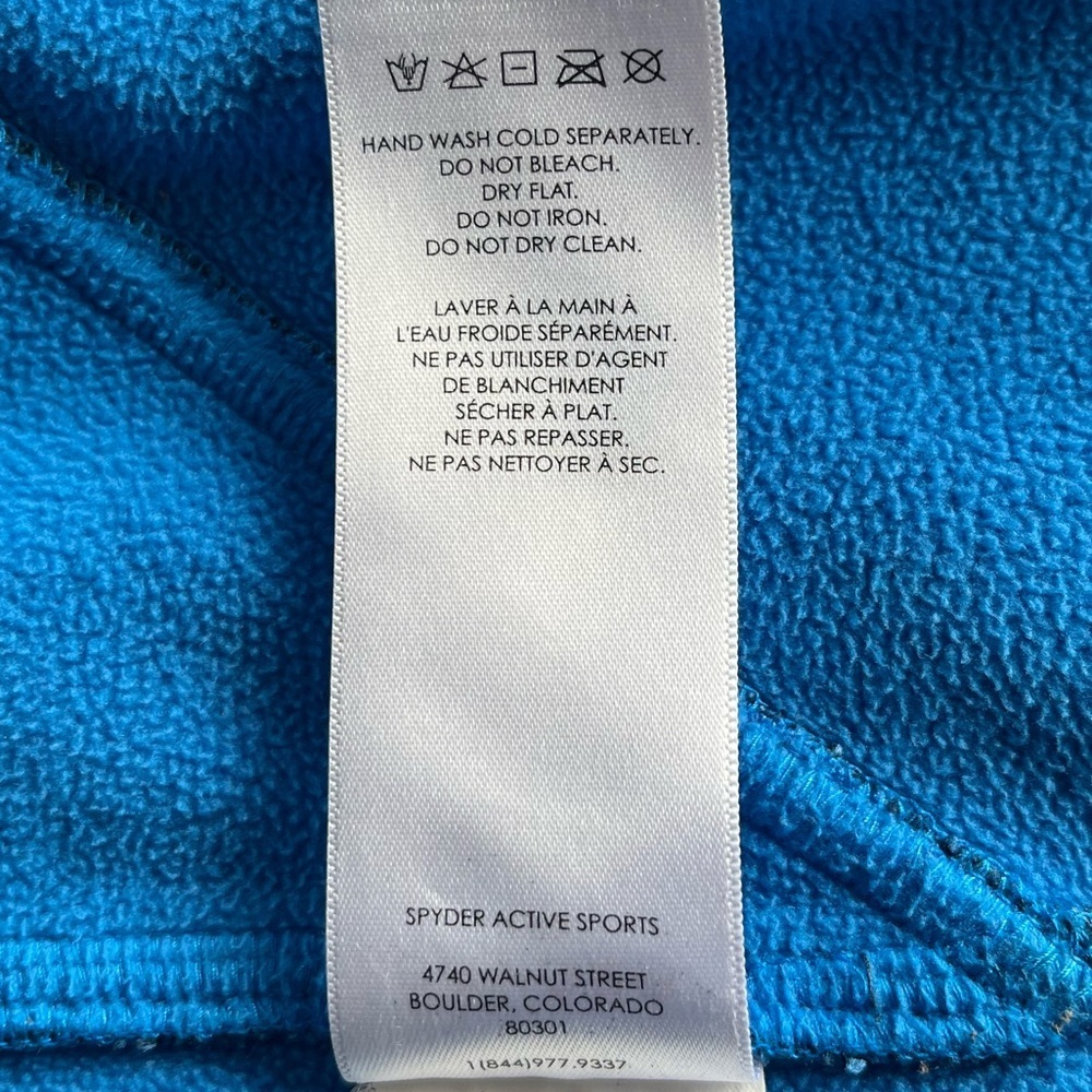 Spyder Women’s Blue Heathered Full-Zip Fleece Jacket L, Gorpcore Layering Piece - Picture 10 of 16
